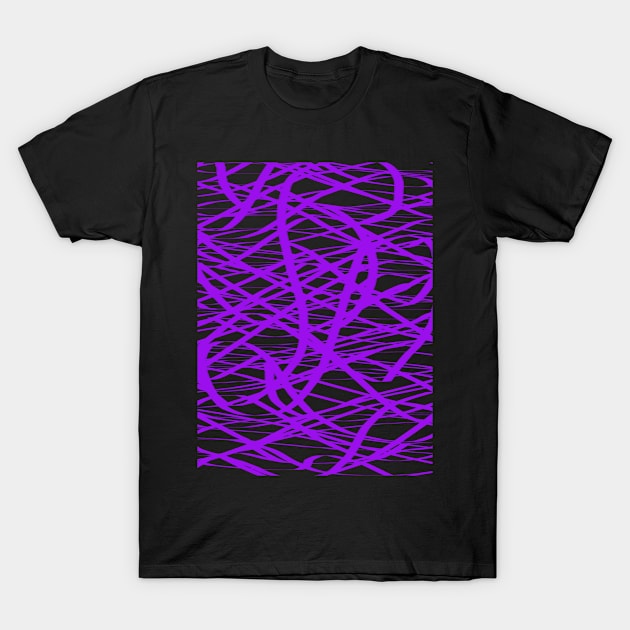 Purple abstract art string T-Shirt T-Shirt by kingelithe3rd